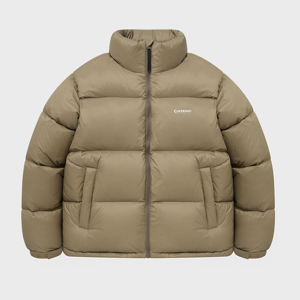 WEB LOGO DOWN JACKET [WARM GREY] - 감도 깊은 취향 셀렉트샵 29CM