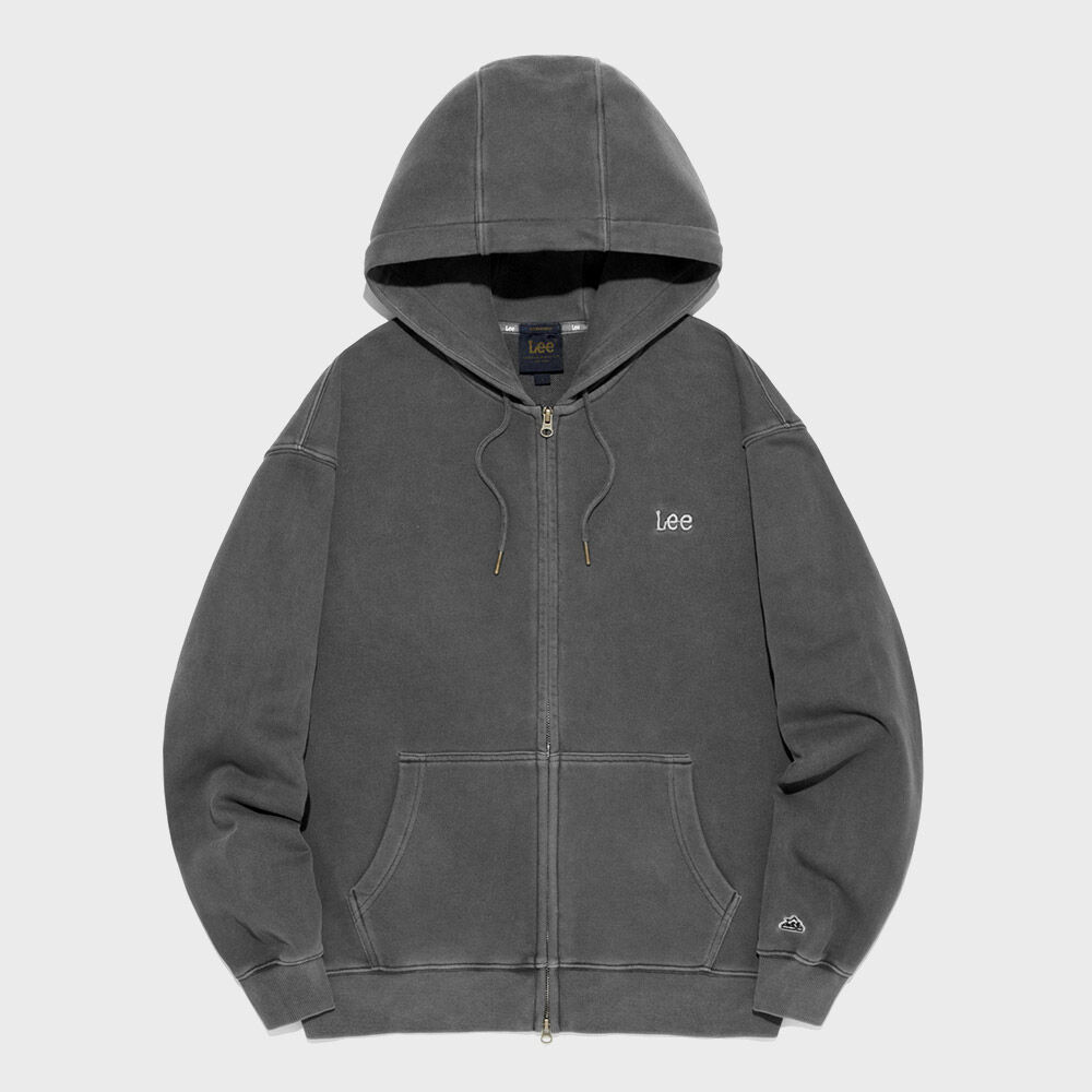 EVERYDAY AECA CLOVER ZIP UP HOODIE-WASHED CHARCOAL - 감도