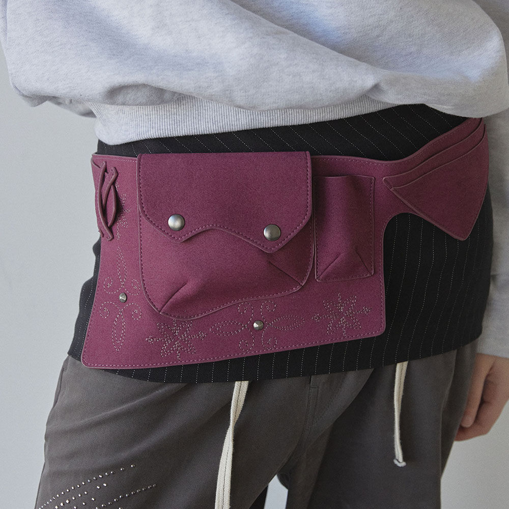 韓国商品/THE MUSEUMVISITOR HEART PRINTED POCKET BELT HEART PRINTED POCKET BELT (IVORY) - 감도 깊은 취향 셀렉트샵 29CM