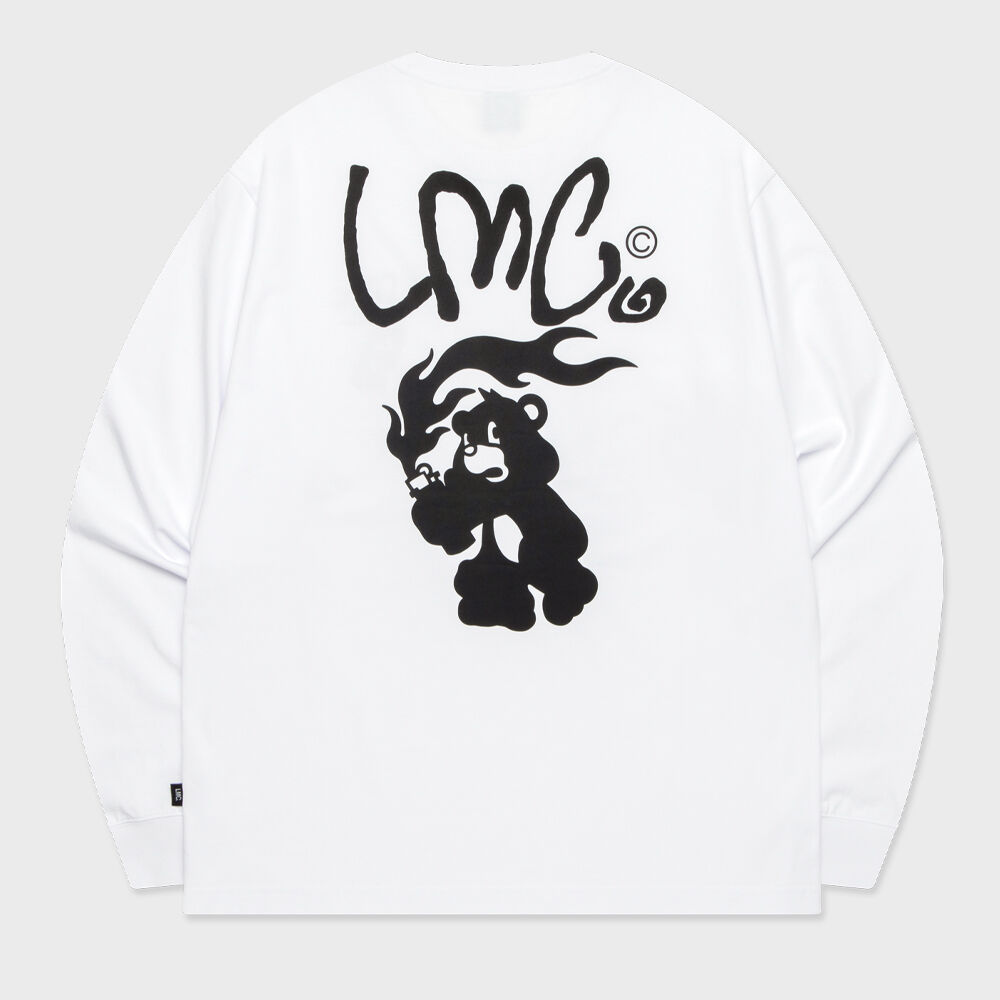 [ LMC]★24FW★韓国人気★FLAME BEAR LONG SLV TEE FLAME BEAR LONG SLV TEE white - 감도 깊은 취향 셀렉트샵 29CM