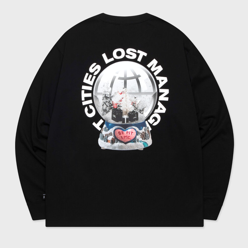 ★ LMC★ HEART GLOBE LONG SLV TEE white 0LM45SLS205WHT Play Comme des Garçons: Big Heart Long Sleeve (White