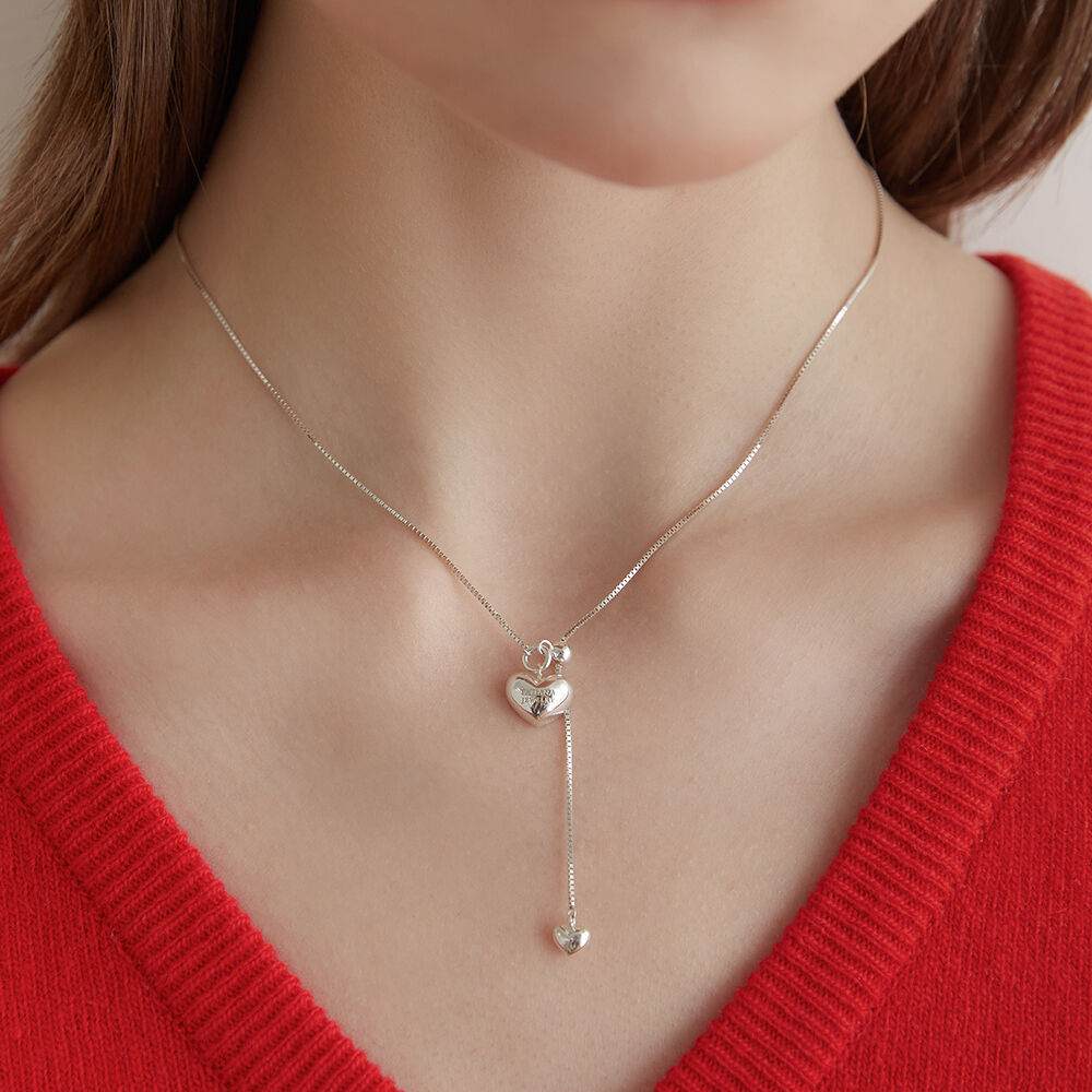 韓国発【TATIANA】Vary Cubic Chips Heart Necklace/追跡送 Designer fashion, Seoul-fully created | W Concept