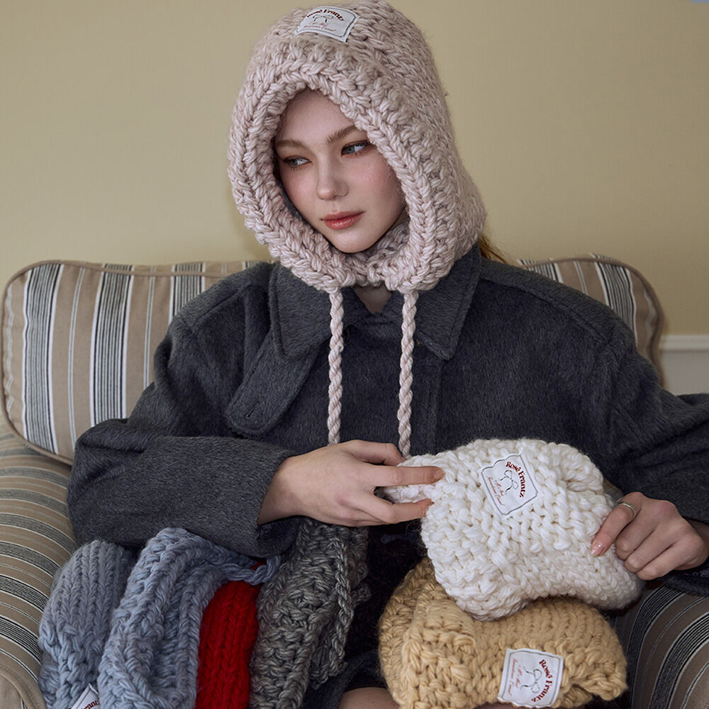 Rose Frantz ♥ Handmade Wool Balaclava /追跡付 MUSINSA | ROSÉ FRANTZ Handmade Wool Balaclava [Black]
