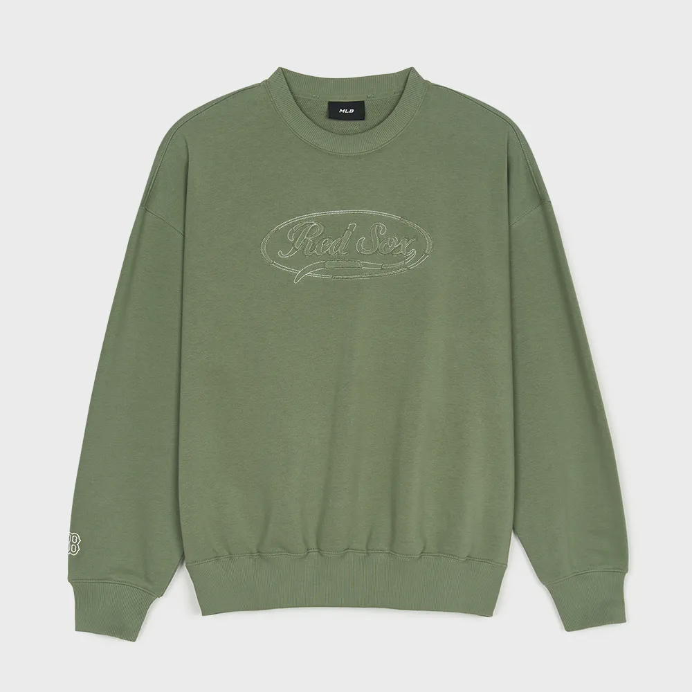 Y.E.S Pigment Embroidery Sweatshirt Green - 감도 깊은 취향