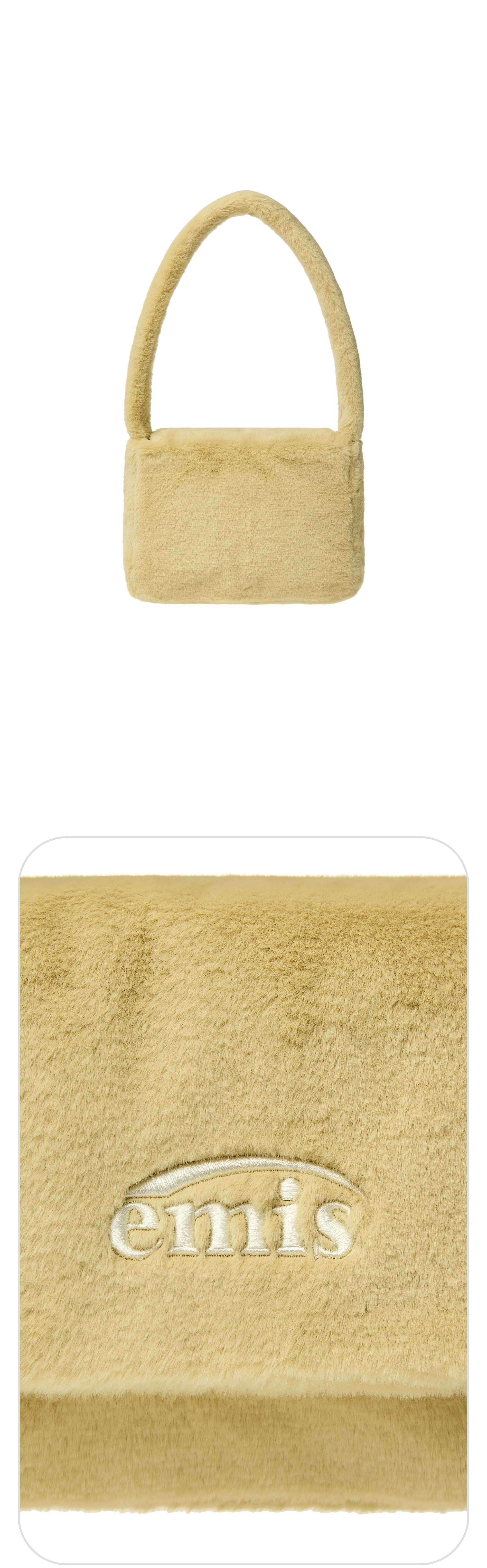 【emis】韓国人気★ FUR SQUARE FLAP BAG FUR SQUARE FLAP BAG-BLACK - EMIS