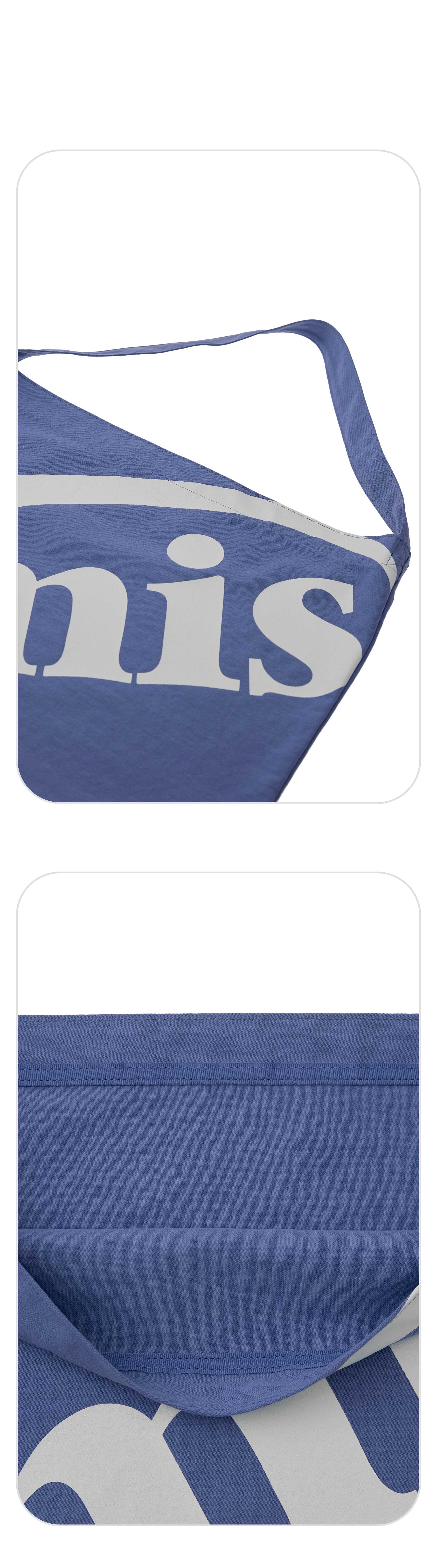 ★EMS★ CROPPED LOGO COTTON ECO BAGBLUE EMIS】CROPPED LOGO COTTON ECO BAG-BLUE