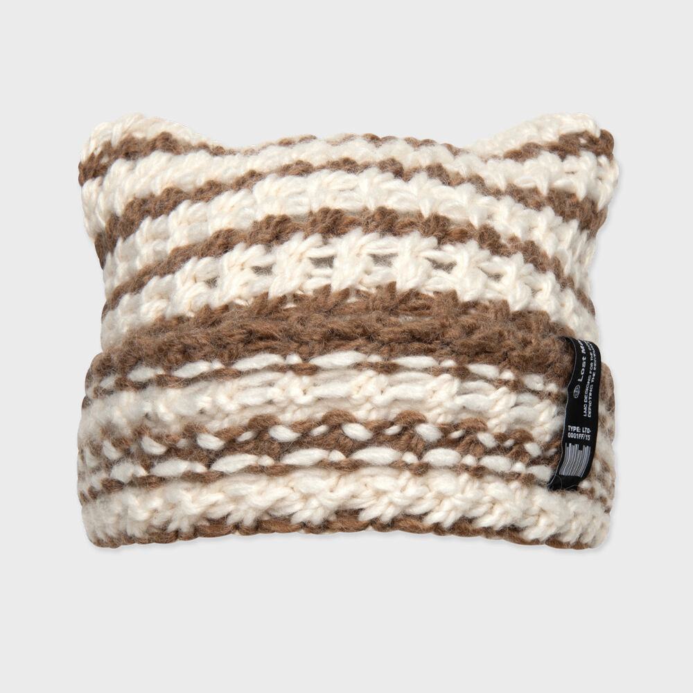 【YESEYESEE×Tenga】Y.E.S Stripe Knit Beanie MUSINSA | YESEYESEE Tenga x Y.E.S Stripe Knit Beanie Black
