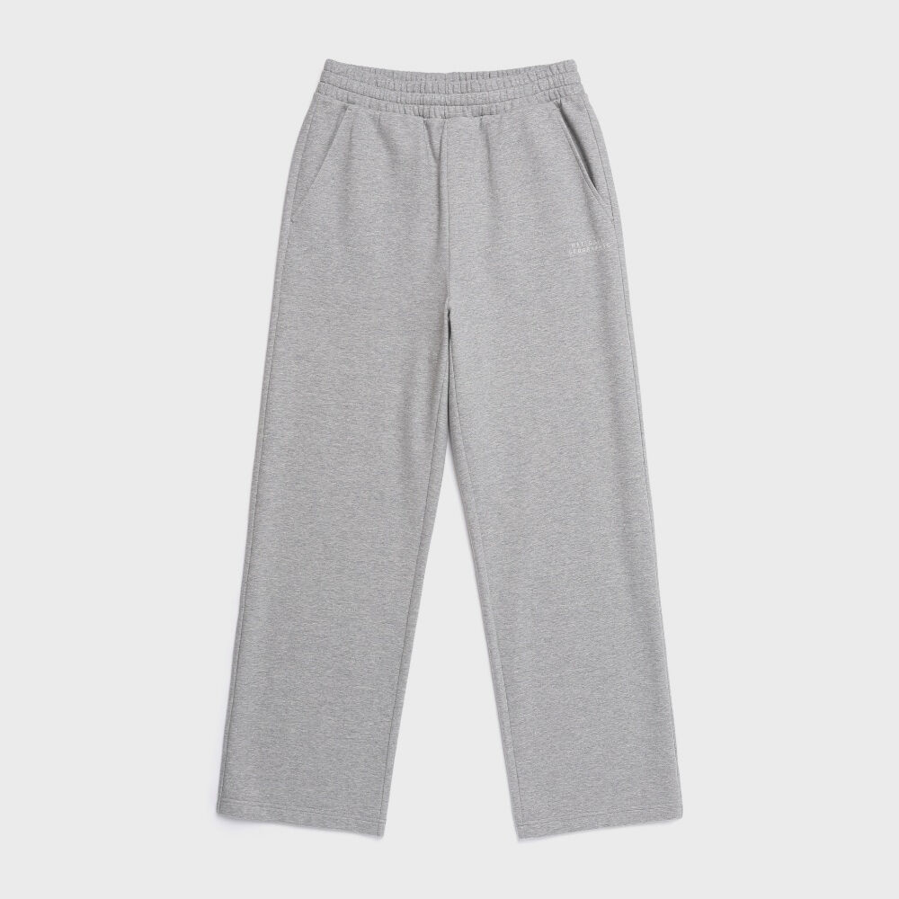 パンツ WOOALONG Flor logo long wide pants GREY WE2DWD335GY Flor logo long wide pants - GREY - 우알롱(WOOALONG)