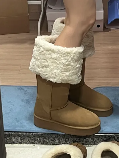 NU WEEK SUEDE FUR BOOTS brown - 감도 깊은 취향 셀렉트샵 29CM