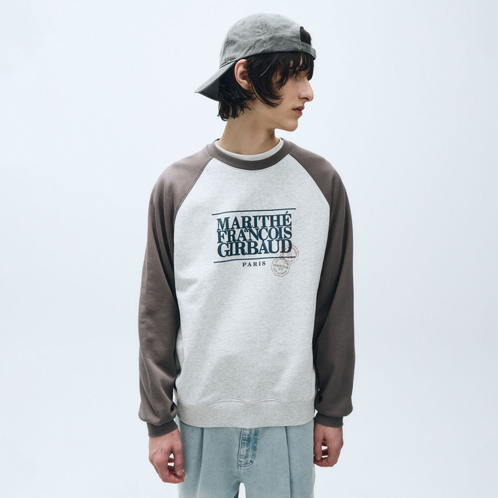 関税送料込み CLASSIC LOGO COLOR BLOCK RAGLAN SWEATSHIRT CLASSIC LOGO COLOR BLOCK RAGLAN SWEATSHIRT navy - 감도 깊은