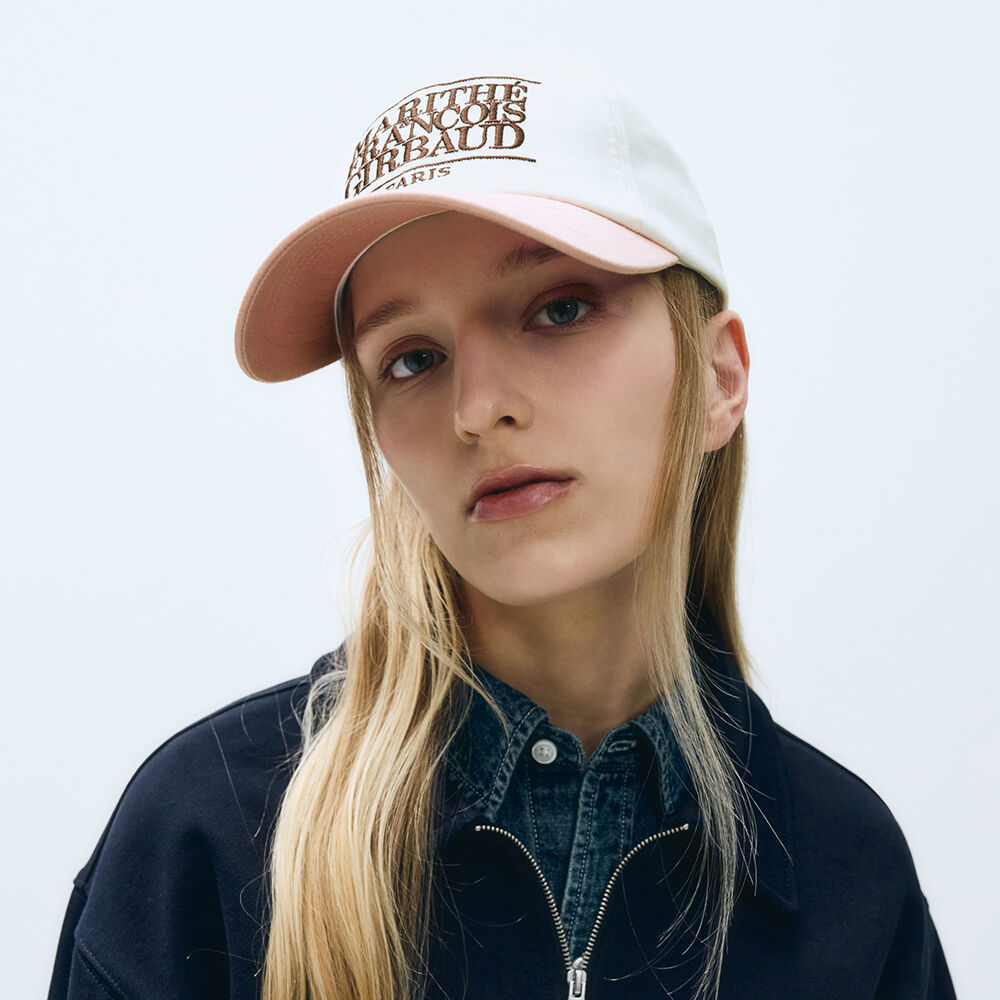 キャップ MARITHE CLASSIC LOGO 6PANEL COLOR BLOCK CAP 5BNY532 Marithe Classic Logo 6Panel Color Block Cap Beige (Preorder