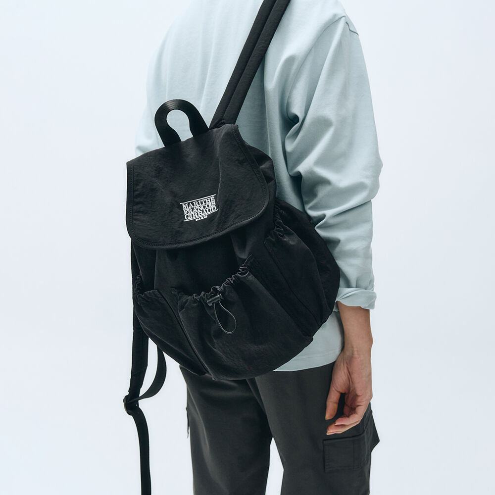 バックパック・リュック HAHARCHIVE Waterloo drawstring bag crease black Waterloo Drawstring Bag (Crease Black) - HAH ARCHIVE | 60