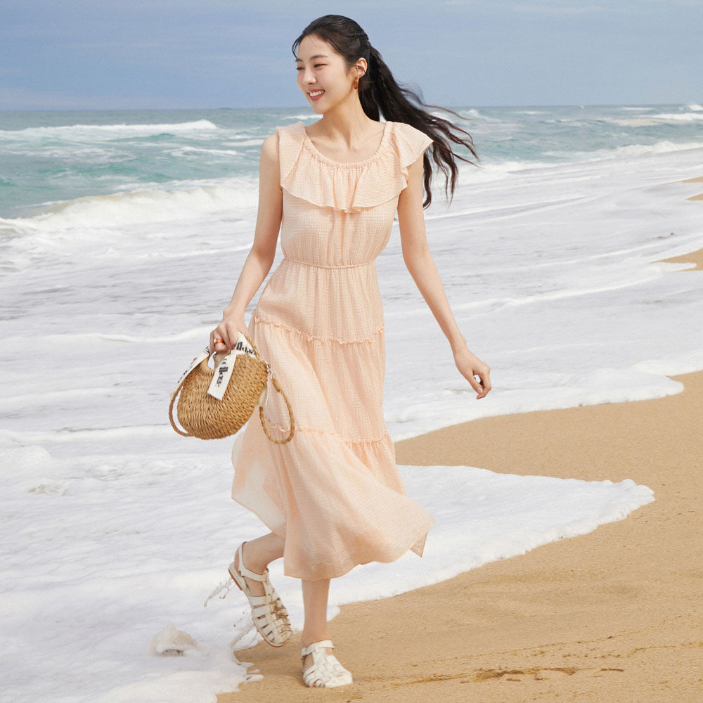 ワンピース ETMON Cutout Ribbon Mini Dress, Beige Cutout Ribbon Mini Dress, Beige - 감도 깊은 취향 셀렉트샵 29CM