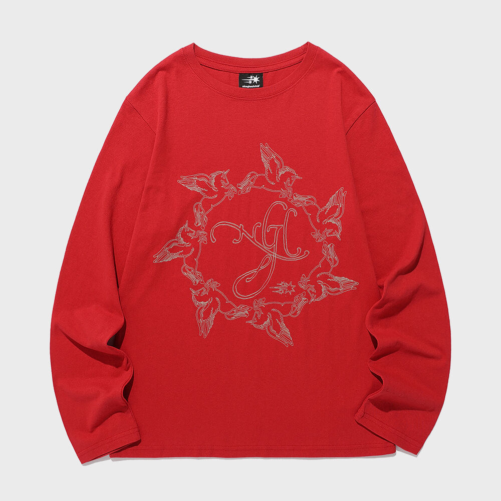 UNICORN CIRCLE SLIM L/S TEE_WHITE(NG2FSUT552A) - 감도 깊은