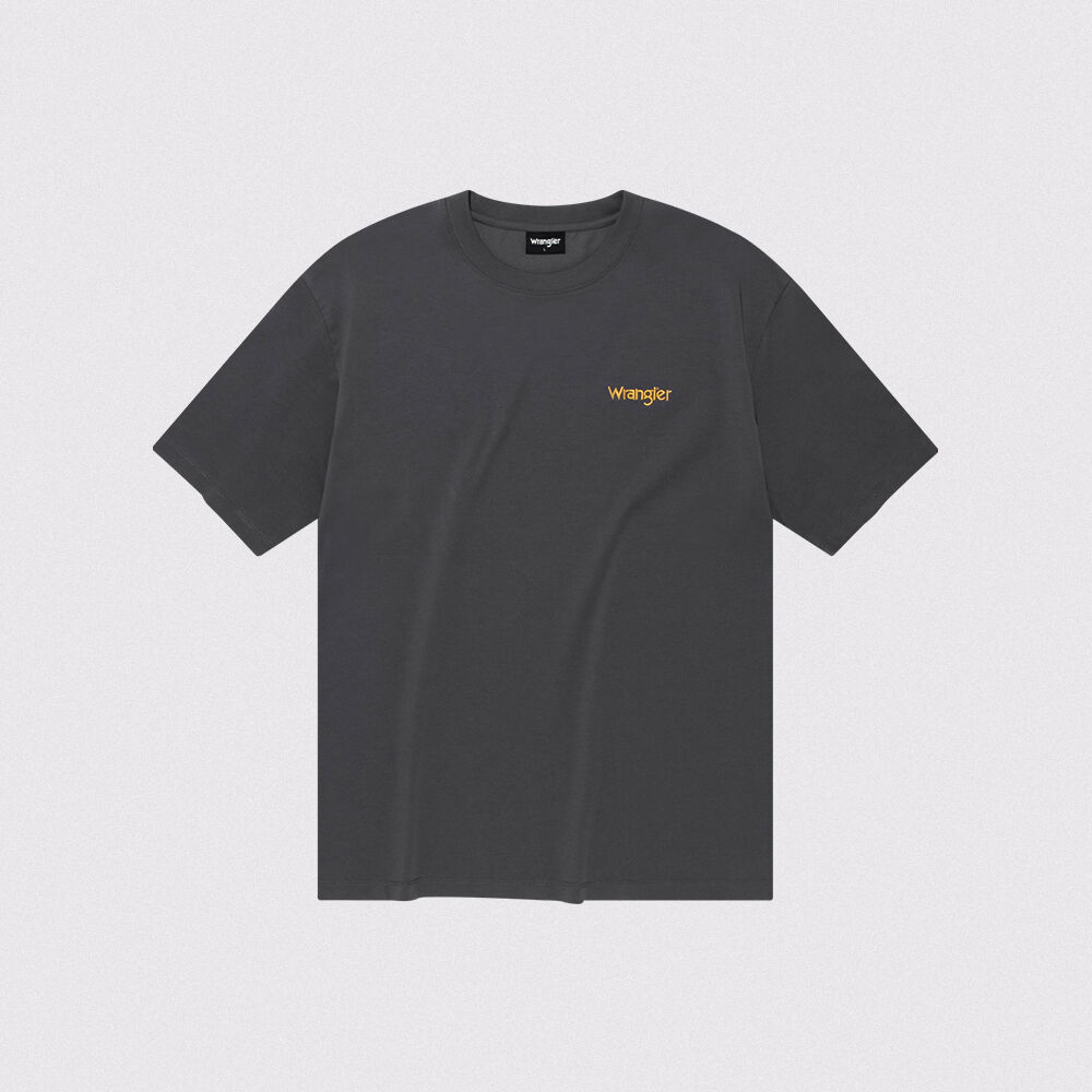 ★関税込★WOOALONG★Pigment lettering graphic T-Shirts★ Pigment lettering graphic T-Shirts - ORANGE - 감도 깊은 취향