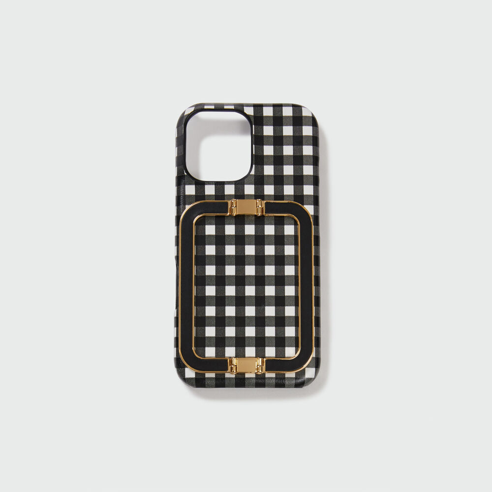 【EENK】Phone Case Liney Blue Check Phone Case Liney Blue Check : EENK SHOP