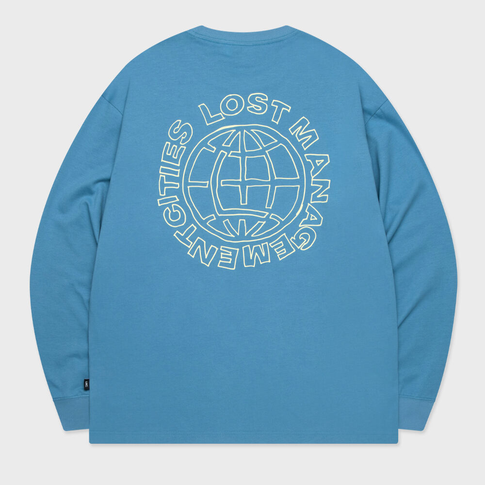 【LMC】 韓国★SIGNATURE GLOBE LONG SLV TEE LMC Signature Globe Long Slv Tee - Light Heather Gray