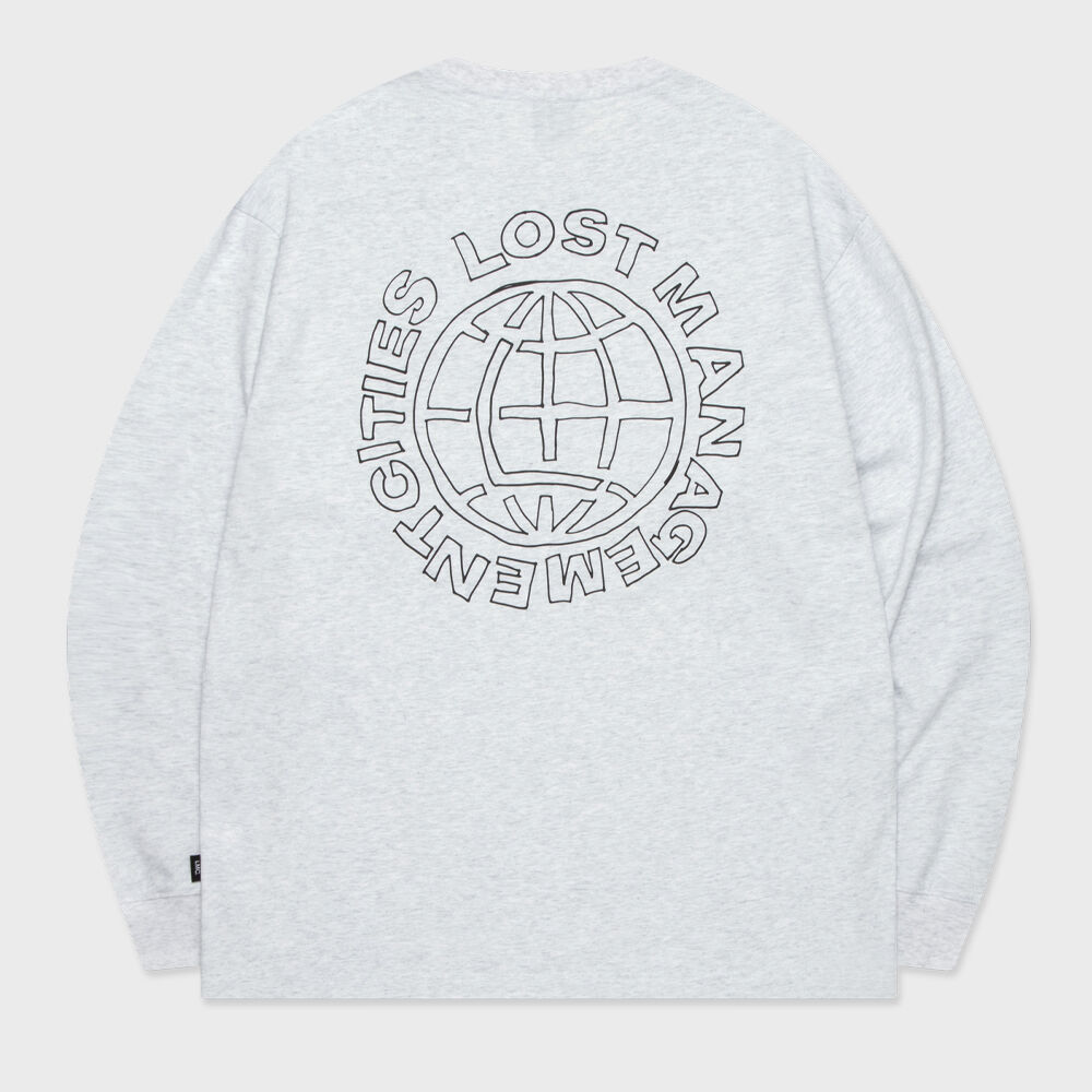 [ LMC]★24FW★韓国人気★FN DOODLE LONG SLV TEE HEATHER ☆韓国の人気☆【LMC】☆FN DOODLE LONG SLV TE.E☆Tシャツ