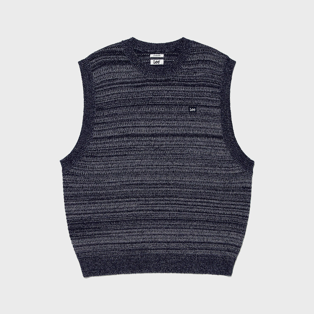 Stripe Knit Zip-Up Vest Navy - 감도 깊은 취향 셀렉트샵 29CM