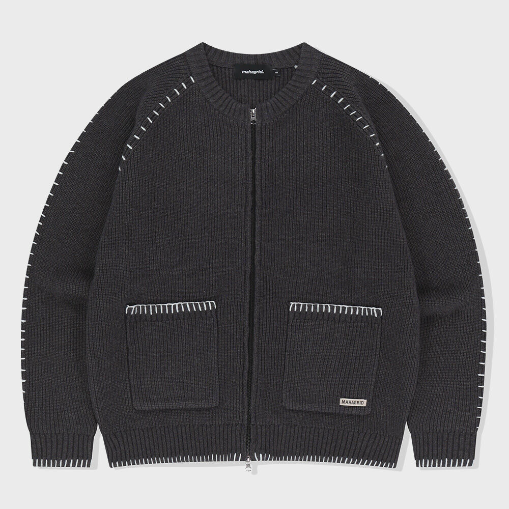アウターその他 YESEYESEE YES Stripe Zipup Knit Cardigan Black Y.E.S Stripe Zip-up Knit Cardigan Black - 감도 깊은 취향