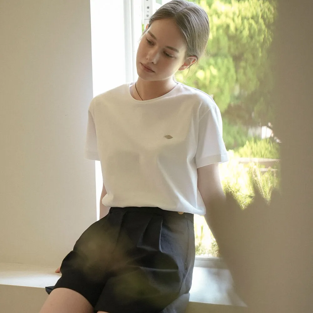 Silket cotton half sleeve t-shirt[2color]