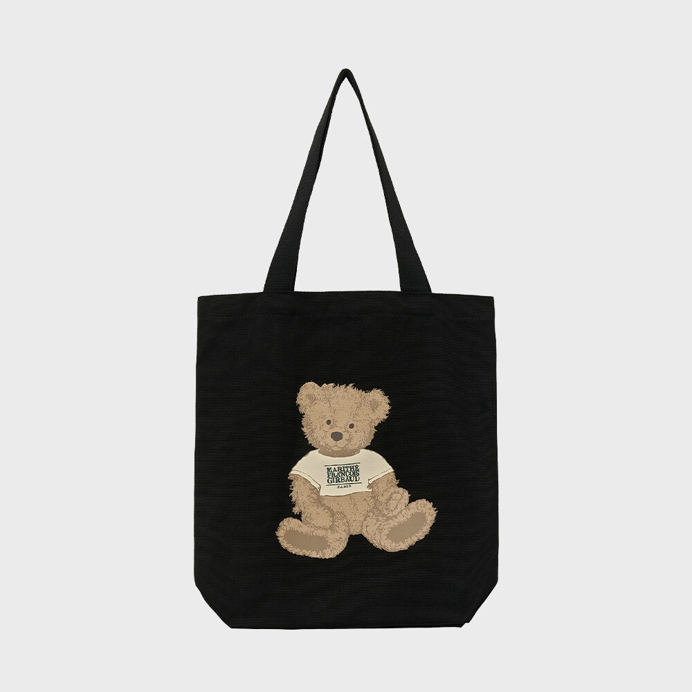 DOODLE BEAR BIG SHOPPER BAG burgundy - 감도 깊은 취향 셀렉트