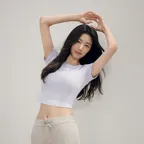 에어터치 페이스 숏슬리브 크롭티