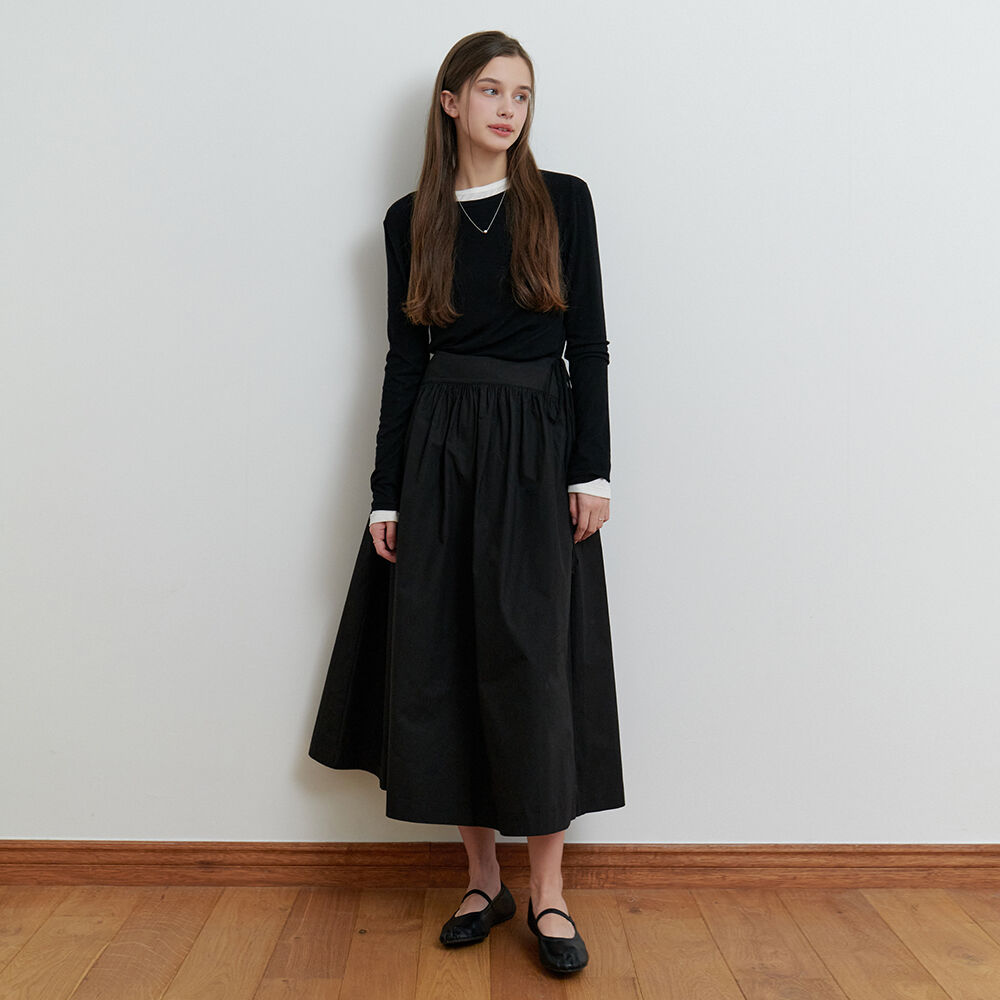 Heidi shirring skirt (black) - 감도 깊은 취향 셀렉트샵 29CM