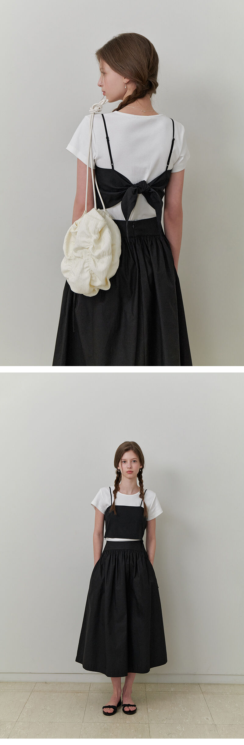 ★RE_L★ Heidi shirring skirt (black) Heidi Midi Skirt - Faux Wrap Skirt in Black | Showpo USA