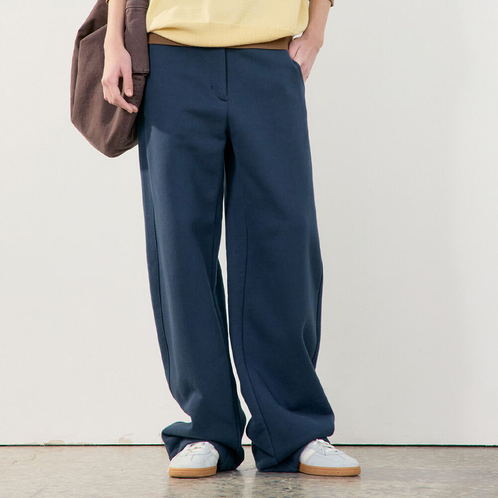 パンツ Siyazu SIPT7126 Mini Terry Wide Banding Pants_Pale blue SIPT7126 미니 테리 와이드 밴딩 팬츠_Pale blue - 감도 깊은