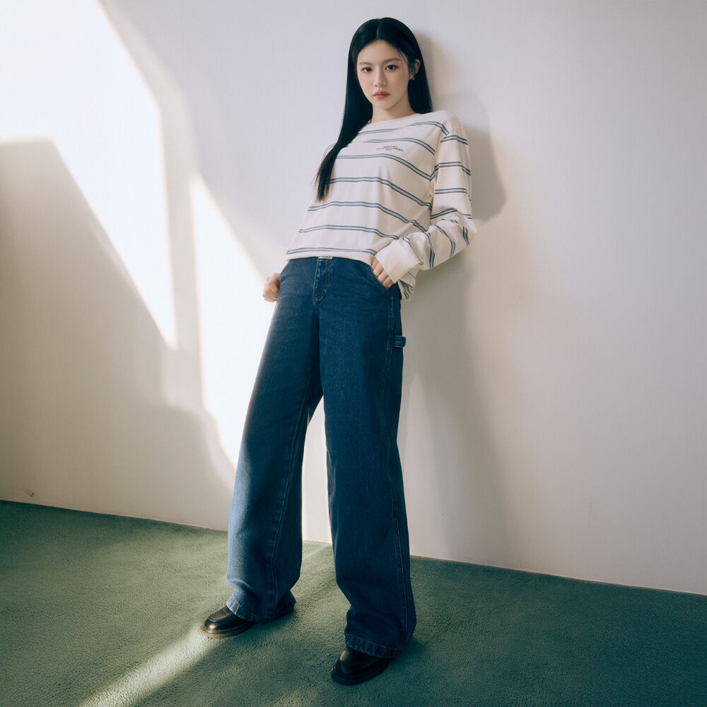 25SS新作カジュアル【MARITHE】W CARPENTER DENIM PANTS★送料込 W CARPENTER DENIM PANTS blue - 감도 깊은 취향 셀렉트샵 29CM