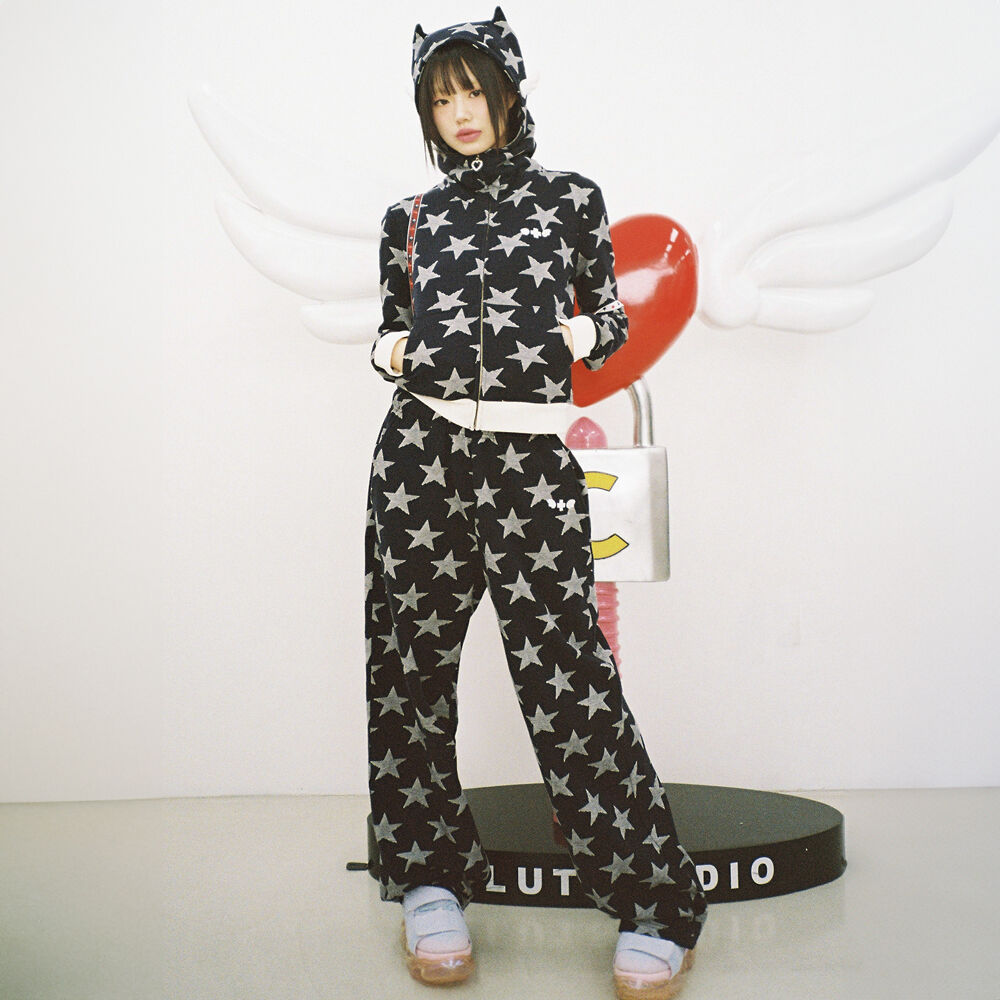 Angel of Star Wing Track Pants - NAVY - 감도 깊은 취향