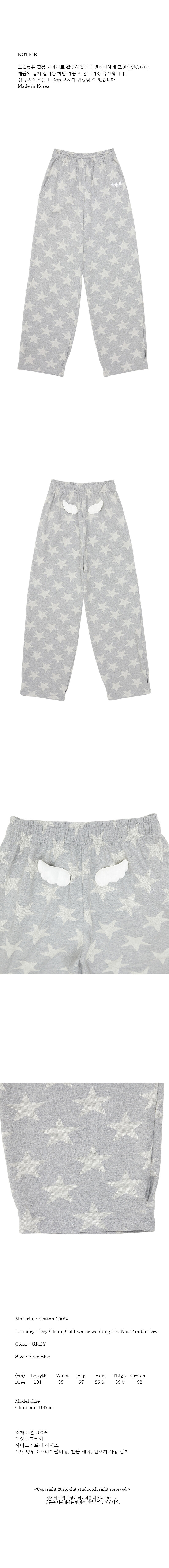 Angel of Star Wing Track Pants - GREY - 감도 깊은 취향