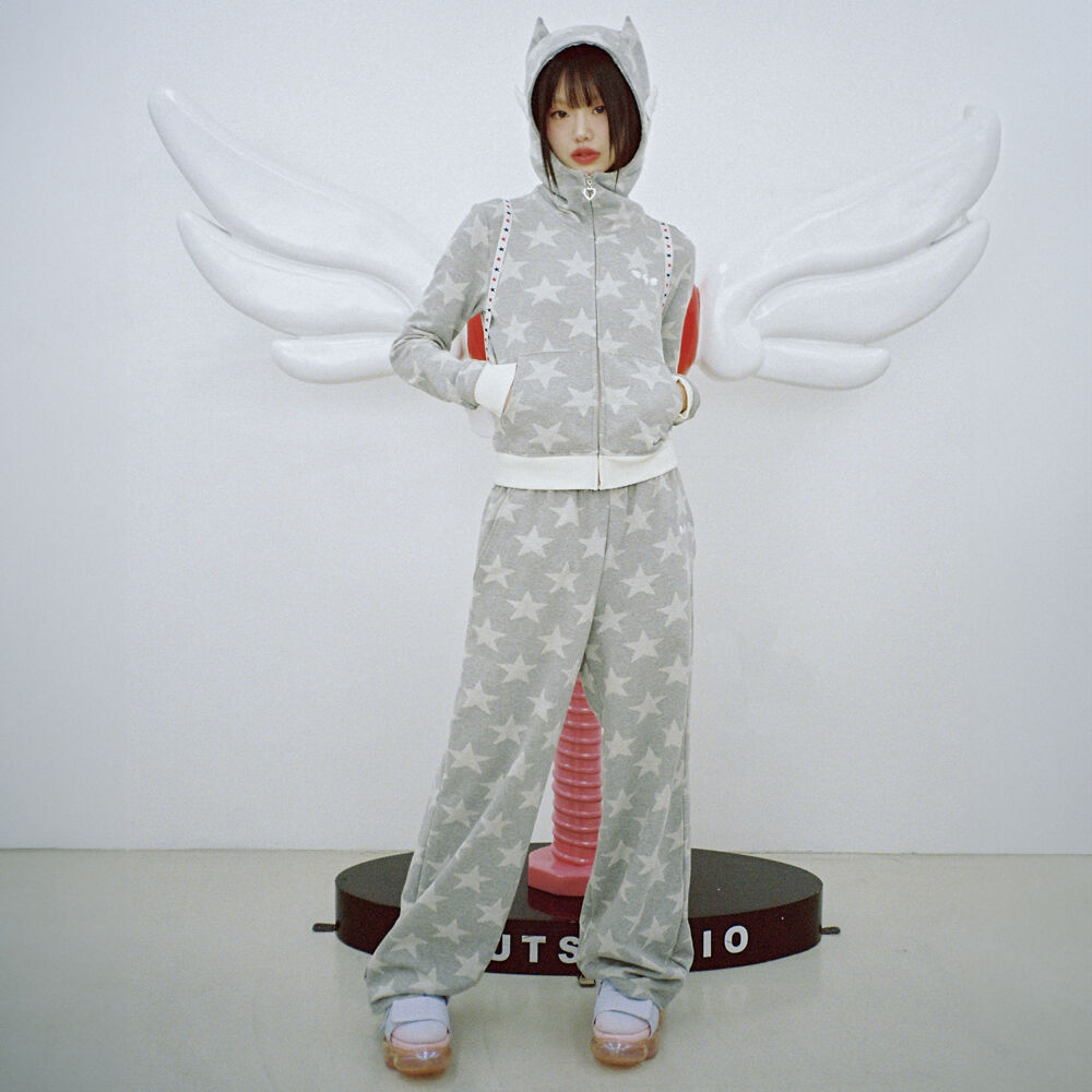 【CLUT STUDIO】韓国人気★ Angel of Star Wing Track Pants clut studio