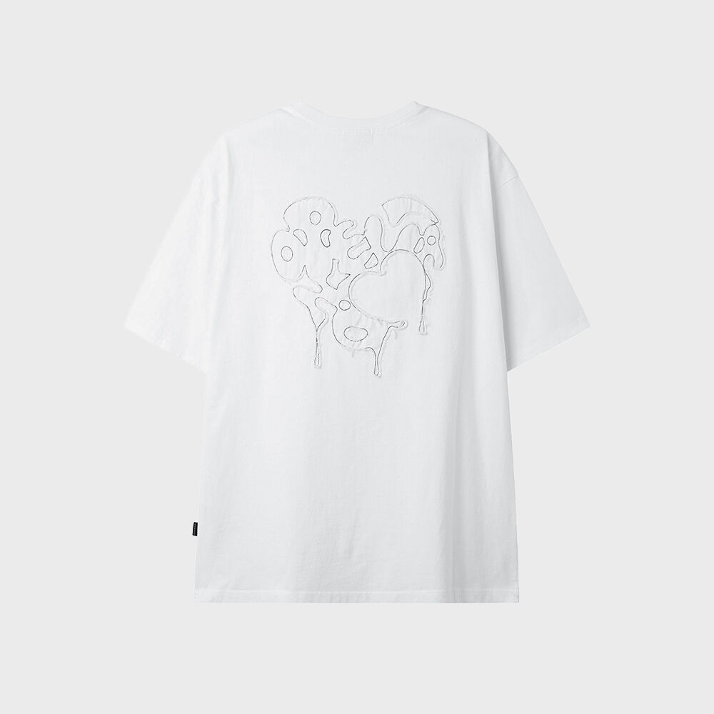 Tシャツ・カットソー NOT4NERD N4ND Dagger Tribal Logo TShirts White J1TS002BWH 낫포너드(NOT4NERD) N4ND Dagger Tribal Logo T-Shirts - White