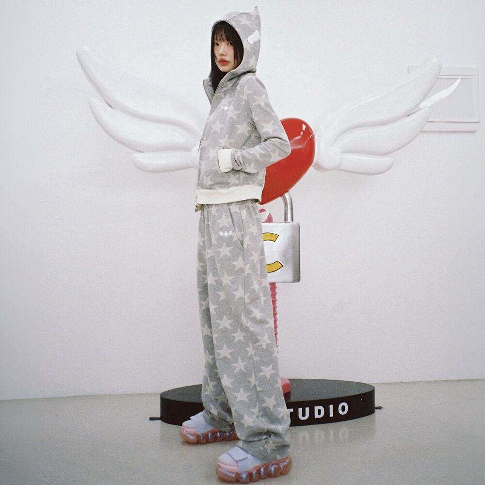 Angel of Star Wing Track Pants - GREY - 감도 깊은 취향