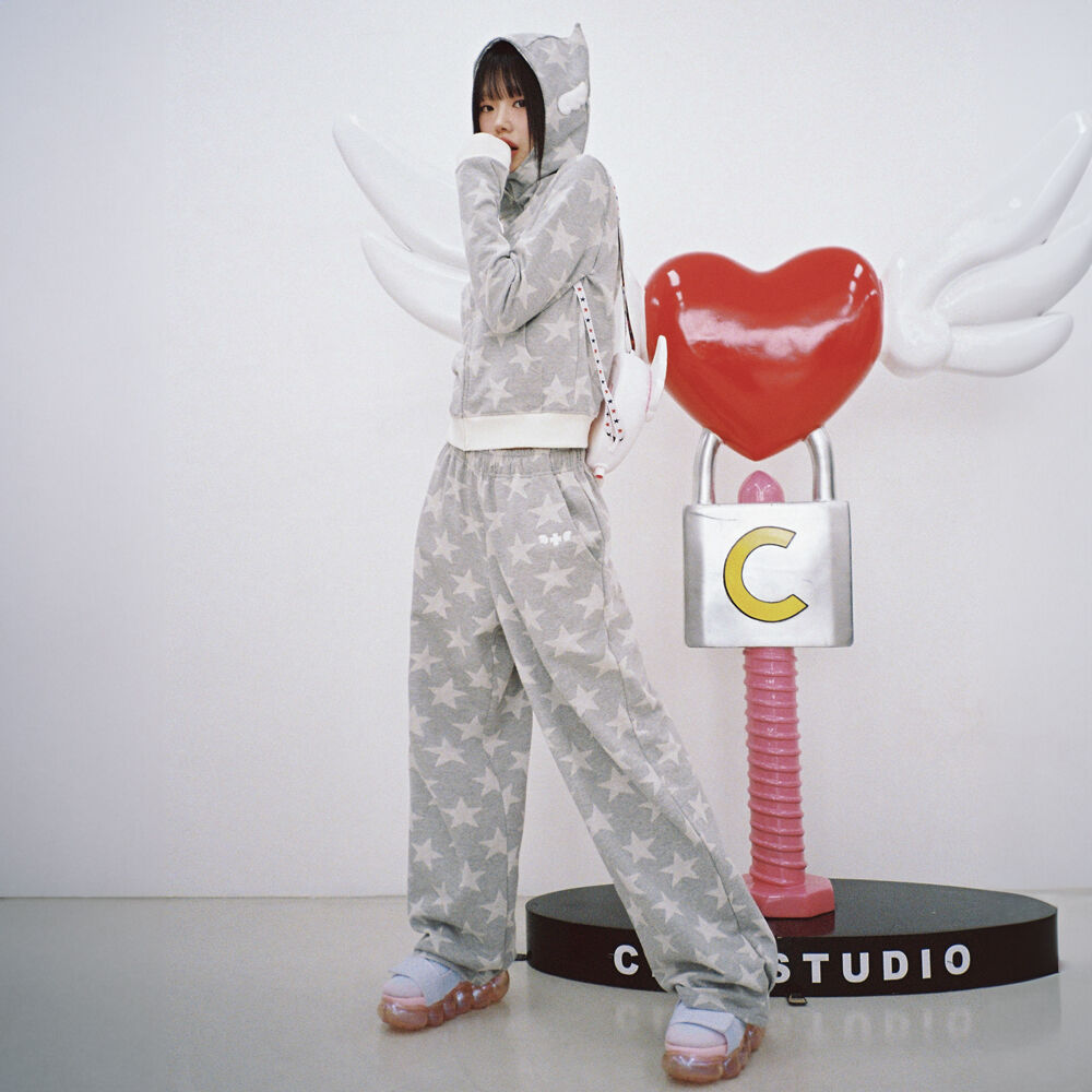 Angel of Star Wing Track Pants - GREY - 감도 깊은 취향