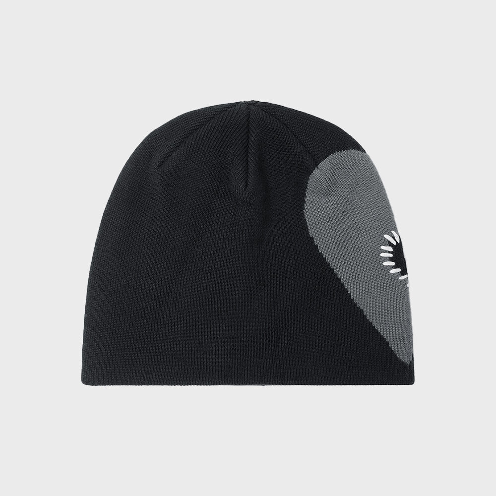 ★OY★STITCHED HEART BEANIE - GREY★正規品/韓国直送料込 STITCHED HEART BEANIE - BLACK - 감도 깊은 취향 셀렉트샵 29CM