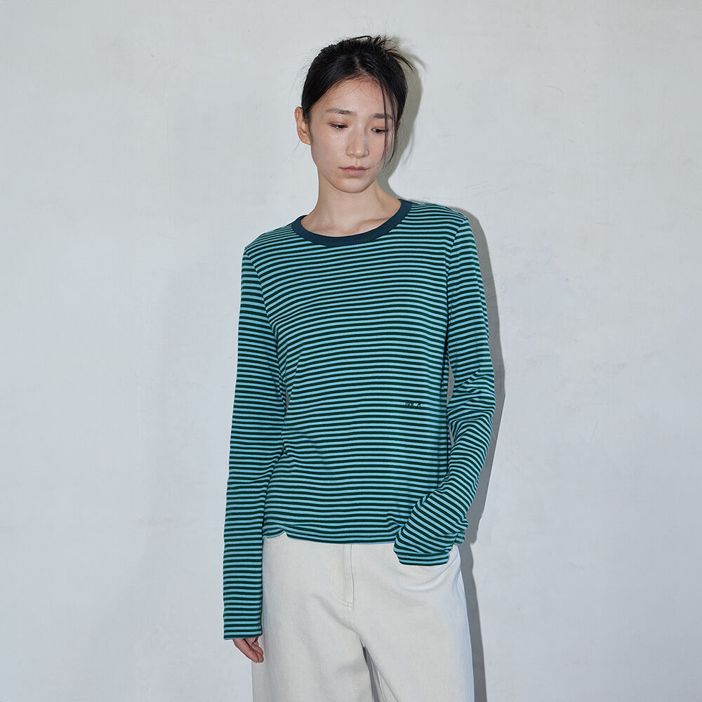 ●RAIVE● Stripe Overfit Long Sleeve T-shirt VW5SE515_3color Stripe Overfit Long Sleeve T-shirt VW5SE515_3color - 감도