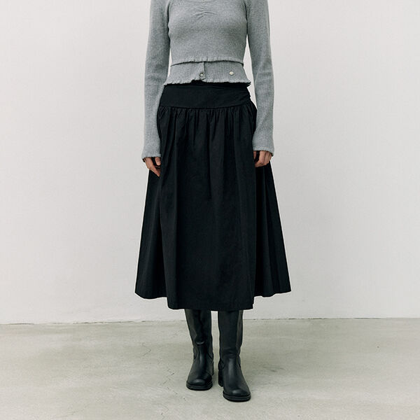 lily padding skirt (BLACK) - 감도 깊은 취향 셀렉트샵 29CM lily padding skirt (BLACK) - 감도 깊은 취향 셀렉트샵 29CM