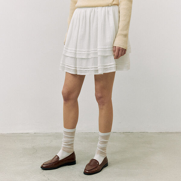 CANCAN LACE MINI SKIRT WHITE - 감도 깊은 취향 셀렉트샵 29CM