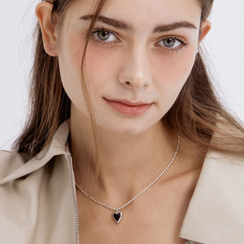 ☆TATIANA☆ Colored Heart Necklace NZ2024 타티아나 주얼리 - Colored Heart Necklace NZ2024
