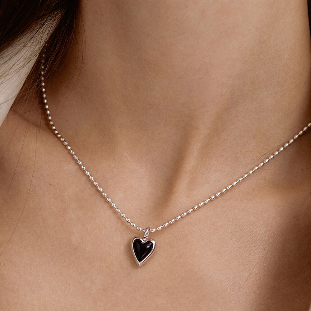 ☆TATIANA☆ Colored Heart Necklace NZ2024 타티아나 주얼리 - Colored Heart Necklace NZ2024