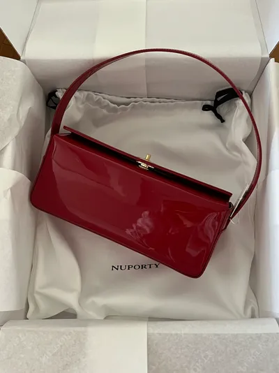 韓國[NUPORTY]☆Portia スクエア BAG-RUby Red NUPORTY 누포티 | [ 1st Reorder | 1.3 예약배송 ] 📍Portia bag