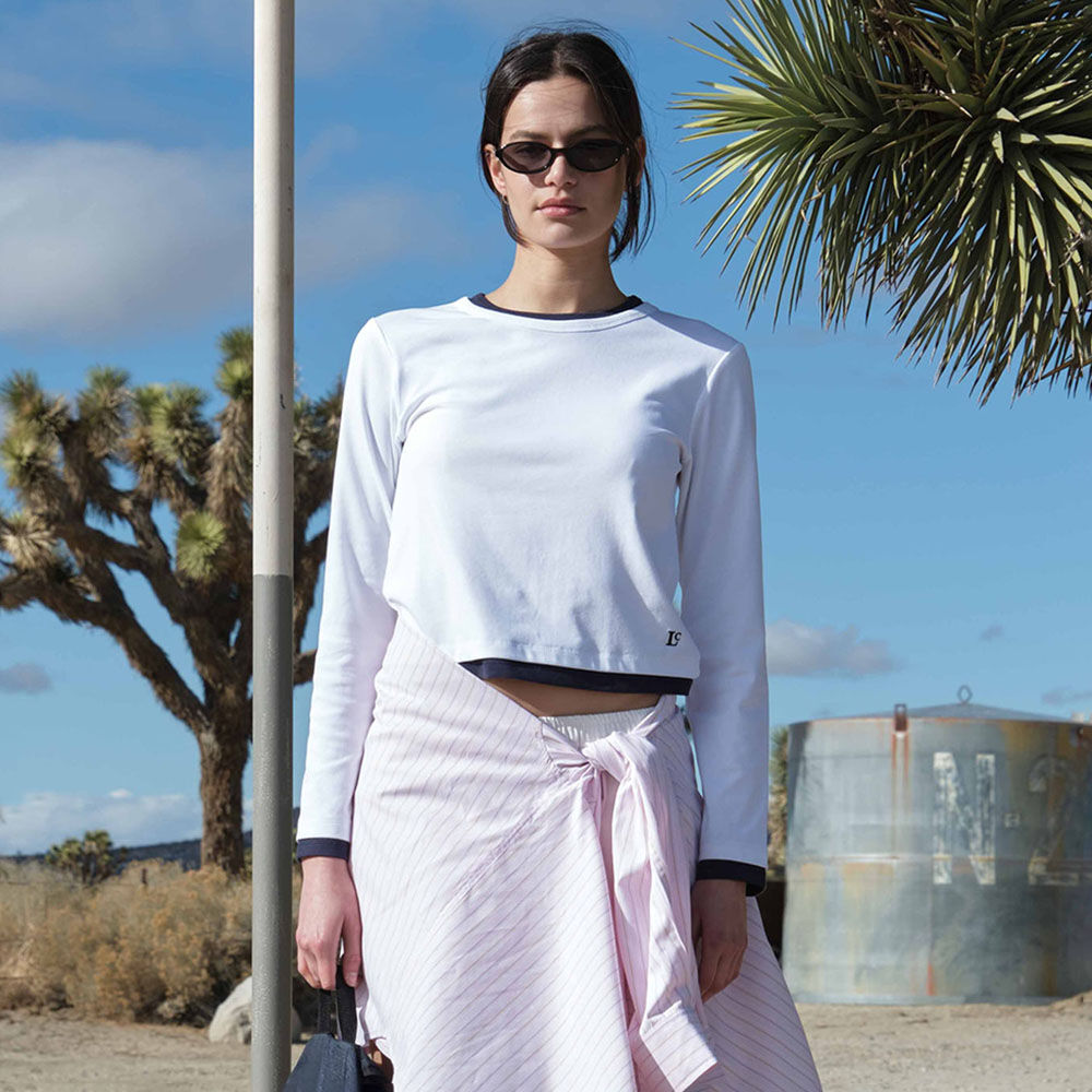 ORGANIC SILKET LAYERED T-SHIRT_WHITE_LC251TS05WH - 감도 깊은
