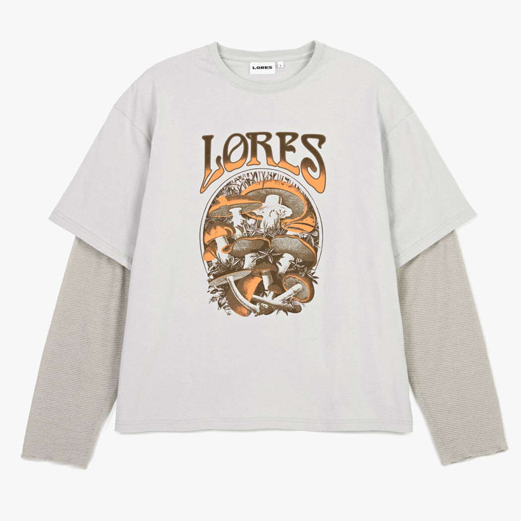 RACING LONG SLV TEE light heather gray - 감도 깊은 취향