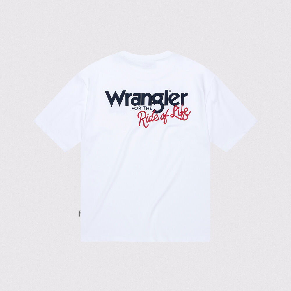◆Wrangler◆ Kabel Logo With Slogan TShirt White Men's Wrangler Kabel Logo T-Shirt