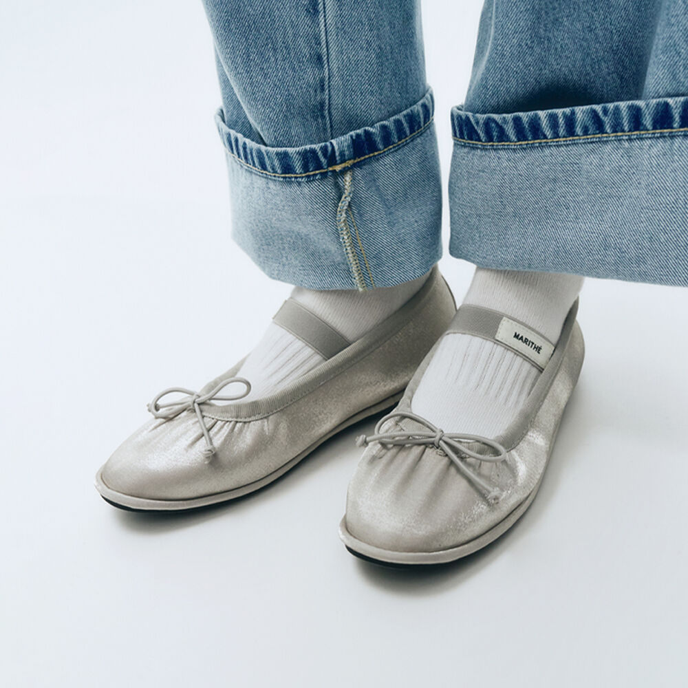 [marithe] W BANDING RIBBON FLAT SHOES ★大人気★ MARITHE CROSS BANDING RIBBON FLAT SHOES✨ Size 23, 24 & 25cm