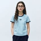 W CLASSIC LOGO RINGER TEE sky blue