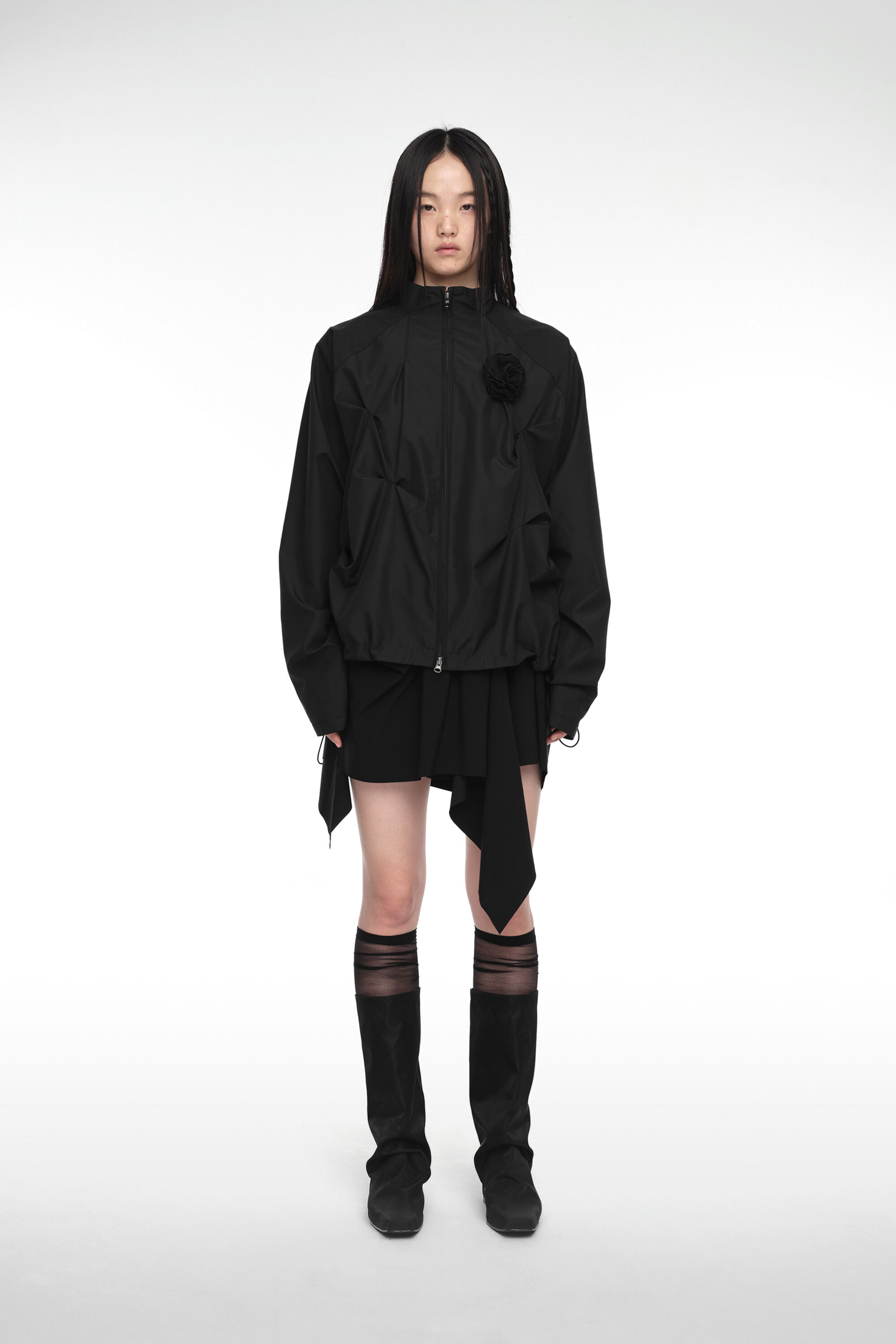 PINTUCK WIND BREAKER (UNISEX) BLACK - 감도 깊은 취향 셀렉트